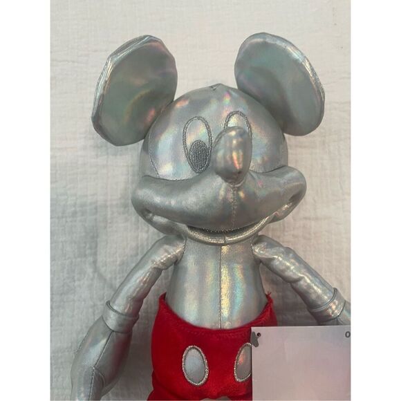 Disney Plush Mickey Shiny The Disney100 Platinum Celebration Collection NEW NWT - Picture 4 of 5